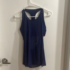 Lululemon navy blue sports bra built in mesh detailing top